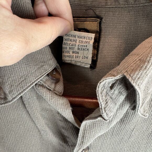 Bruno Shirt Mens Medium Brown Long Sleeve Button Down Cotton Casual Washable - Picture 6 of 8